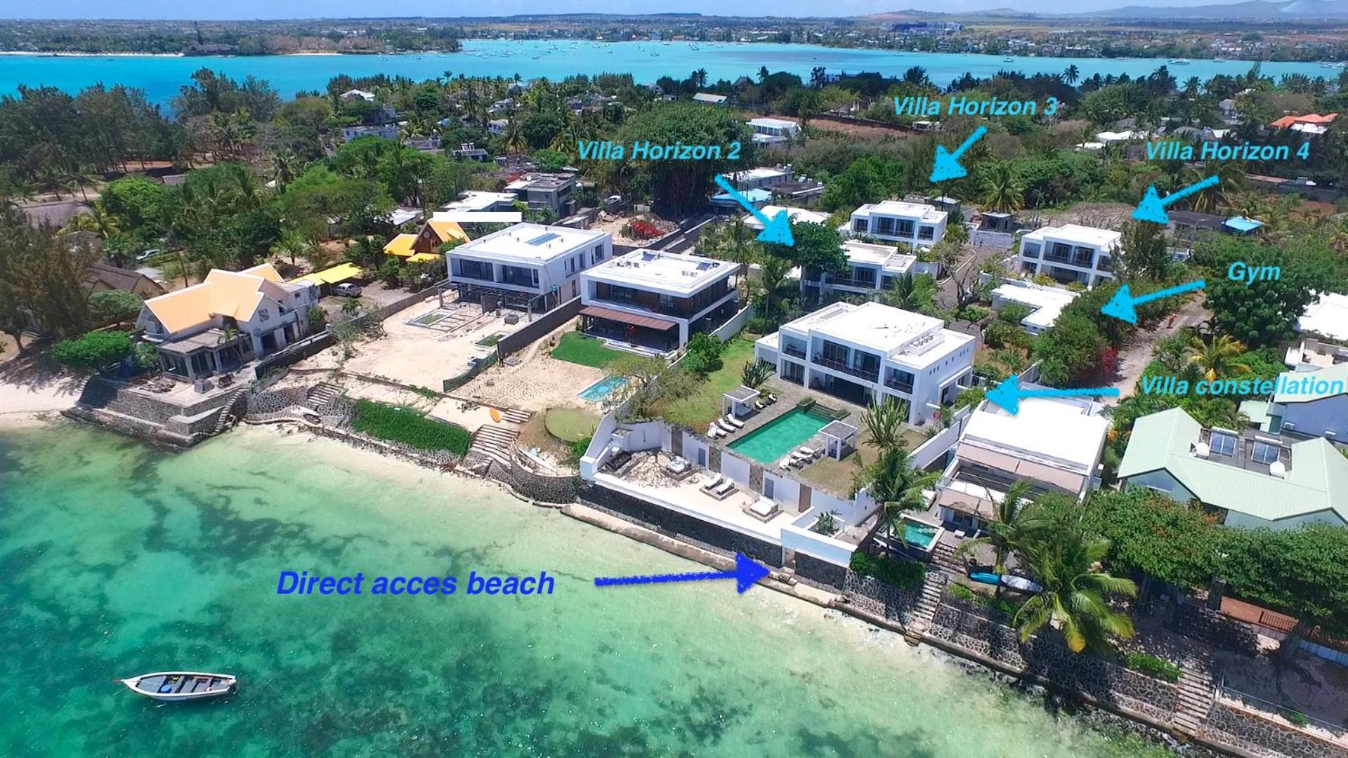 Villa Horizon By Dream Escapes, Beachfront Villa Pointe aux Canonniers Eksteriør bilde